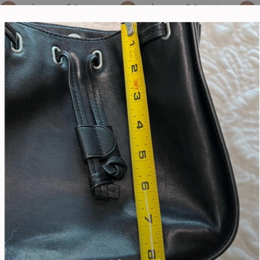 Frye black illana bucket-hobo euc